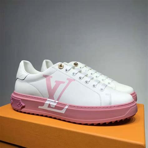 louis vuitton pink time out sneakers